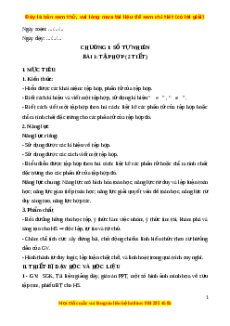 Giáo án Toán 6 Học kì 1 Cánh diều