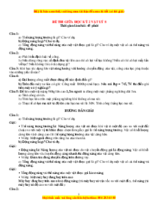 Đề thi giữa kì 2 Vật lí 8 năm 2023 (đề 6)