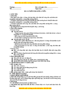 Giáo án Thế năng điện Vật lí 11 Kết nối tri thức