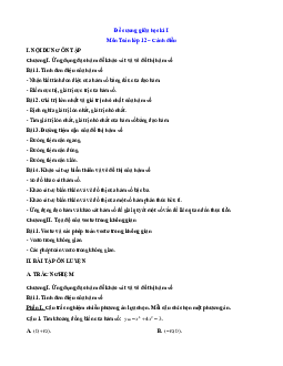 Đề cương Giữa kì 1 Toán 12 Cánh diều cấu trúc mới (có tự luận)