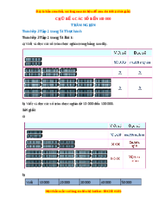 Giải Sgk Toán lớp 3 Bài 22: Trăm nghìn (Chân trời sáng tạo)