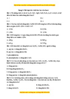 Trắc nghiệm Bài tập oxit axit tác dụng với dung dịch kiềm Hóa học 9