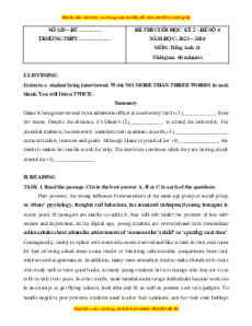 Đề thi cuối kì 2 Tiếng Anh 11 Global success (Đề 4 kèm file nghe)