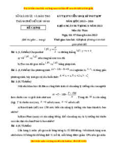Đề chính thức Toán vào 10 TP Hồ Chí Minh năm 2023 - 2024