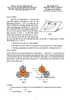 Đề thi HSG Vật Lí 10 Trường THPT Chuyên Thái Nguyên