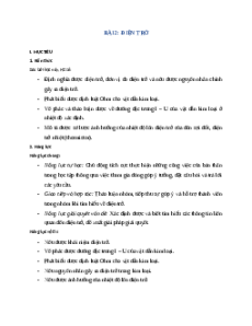 Giáo án Điện trở Vật lí 11 Cánh diều