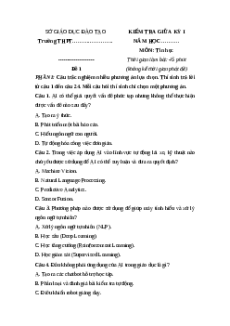 Đề thi giữa kì 1 Tin học 12 Cánh diều tạo (Đề 1)