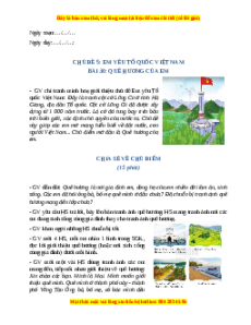 Giáo án Quê hương của em Tiếng việt 2 Cánh diều