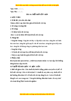 Giáo án Biểu đồ cột kép Toán 6 Kết nối tri thức