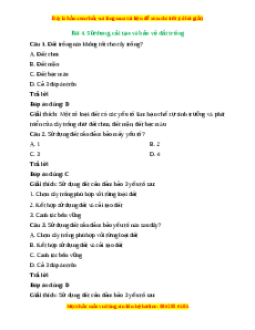 Trắc nghiệm Bài 4: Sử dụng, cải tạo và bảo vệ đất trồng