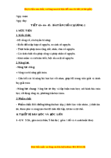 Giáo án Bài tập cuối chương 2 Toán 6 Chân trời sáng tạo