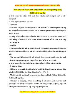 Lý thuyết Lịch sử 10 Kết nối tri thức Bài 5: Khái niệm văn minh. Một số nền văn minh Phương Đông thời kì cổ - trung đại