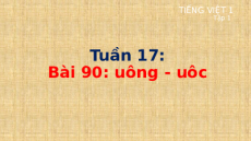 Giáo án Powerpoint Bài 90: uông, uôc Tiếng việt lớp 1 Cánh diều