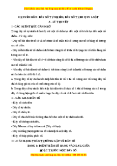 Chuyên đề Dãy số tự nhiên và dãy số theo quy luật lớp 4 (có lời giải)