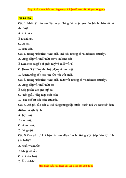 Trắc nghiệm Bài 14 Địa lí 10 Chân trời sáng tạo: Đất