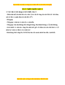 Lý thuyết Địa lý 7 Chân trời sáng tạo Bài 5: Thiên nhiên châu Á