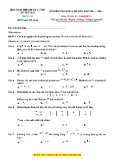 Đề thi Toán 10 Cuối học kì 2 Cánh diều cấu trúc mới (Đề 5)