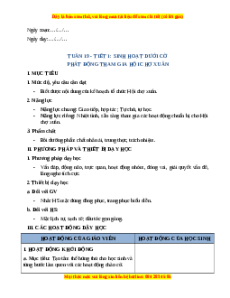 Giáo án Tuần 19 HĐTN lớp 2 Cánh diều