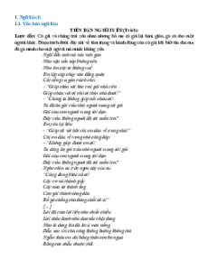 Ngữ liệu ngoài sgk lớp 11 phần Truyện thơ nôm dân gian