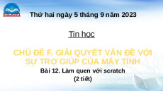 Giáo án Powerpoint Bài 12 Tin học lớp 4 Chân trời sáng tạo: Làm quen với scratch
