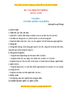 Giáo án Bài 7: Gia đình yêu thương (2024) Chân trời sáng tạo