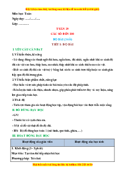 Giáo án Thực hành và trải nghiệm Em và các bạn Toán lớp 1 Chân trời sáng tạo