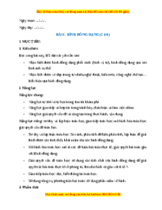 Giáo án Toán 8 Hai hình đồng dạng Chân trời sáng tạo