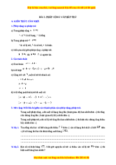 Chuyên đề Phép cộng và phép trừ Toán lớp 4 nâng cao
