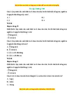 Trắc nghiệm tổng hợp Công nghệ 10 Chương 8