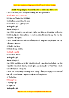 Trắc nghiệm Lịch sử 7 Bài 21 Chân trời sáng tạo: Vùng đất phía nam từ đầu thế kỉ X đến đầu thế kỉ XVI