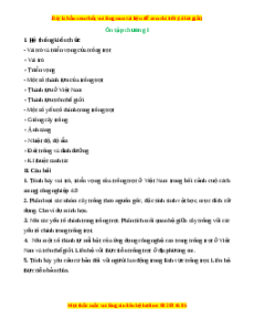 Hệ thống kiến thức Công nghệ 10 Chương 1