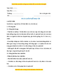 Giáo án Quần thể sinh vật Sinh học 8 Cánh diều