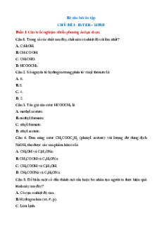 Bài tập ôn tập + Đề kiểm tra Hóa học 12 Cánh diều theo chương