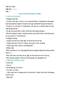 Giáo án Bài 35: Ôn tập chung Toán lớp 5 Kết nối tri thức