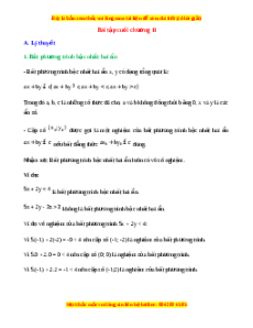 Tổng hợp lý thuyết Toán 10 Kết nối tri thức Chương 2