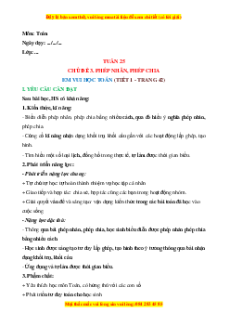 Giáo án Em vui học toán Toán lớp 2 Cánh diều