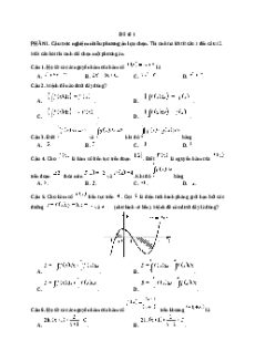 Đề thi giữa kì 2 Toán 12 Chân trời sáng tạo 2024 (Đề 1)