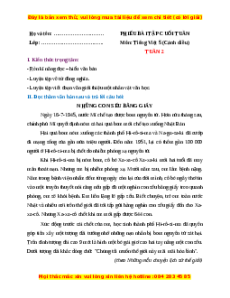 Bài tập cuối tuần Tiếng Việt lớp 5 Cánh diều Tuần 2