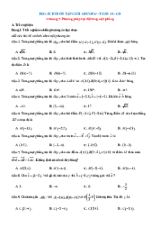 Bài tập ôn tập + Đề kiểm tra Toán 10 Cánh diều chương 7