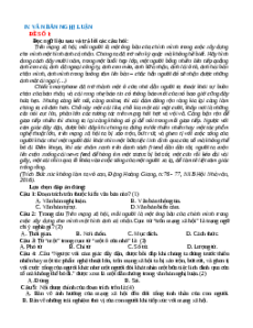 12 Đề đọc hiểu Văn 6 Văn bản nghị luận (cấu trúc mới)