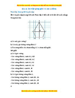 Giải Sgk Toán lớp 3 Bài 43: Ôn tập hình học và đo lường (Kết nối tri thức)