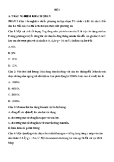 Bộ 6 đề thi giữa kì 2 Vật lí 10 Kết nối tri thức Cấu trúc mới