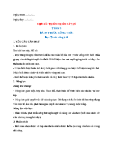 Giáo án Bài 9: Trước cổng trời Tiếng Việt lớp 5 Kết nối tri thức