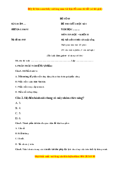 Đề thi giữa kì 1 Tin học 11 Kết nối tri thức (đề 3)