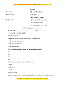 Đề thi giữa kì 1 Tin học 11 Kết nối tri thức (đề 3)