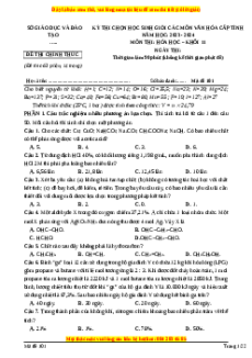 Đề thi HSG Hóa 11 năm 2023-2024 (Đề 4) có lời giải