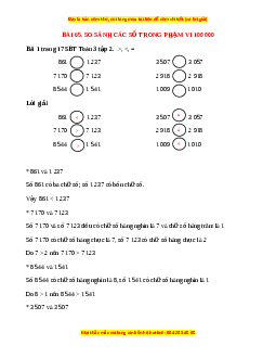 VBT Toán lớp 3 Bài 64 (Cánh diều): So sánh các số trong phạm vi 100 000