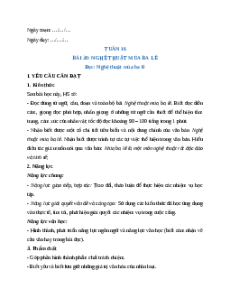 Giáo án Bài 30: Nghệ thuật múa ba lê Tiếng Việt lớp 5 Kết nối tri thức