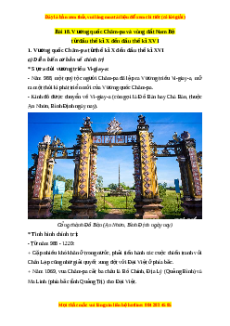 Lý thuyết Lịch sử 7 Kết nối tri thức Bài 18: Vương quốc Chăm-pa và vùng đất Nam Bộ từ đầu thế kỉ X đến thế kỉ XVI