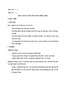 Giáo án Góc ở tâm, góc nội tiếp Toán 9 Chân trời sáng tạo